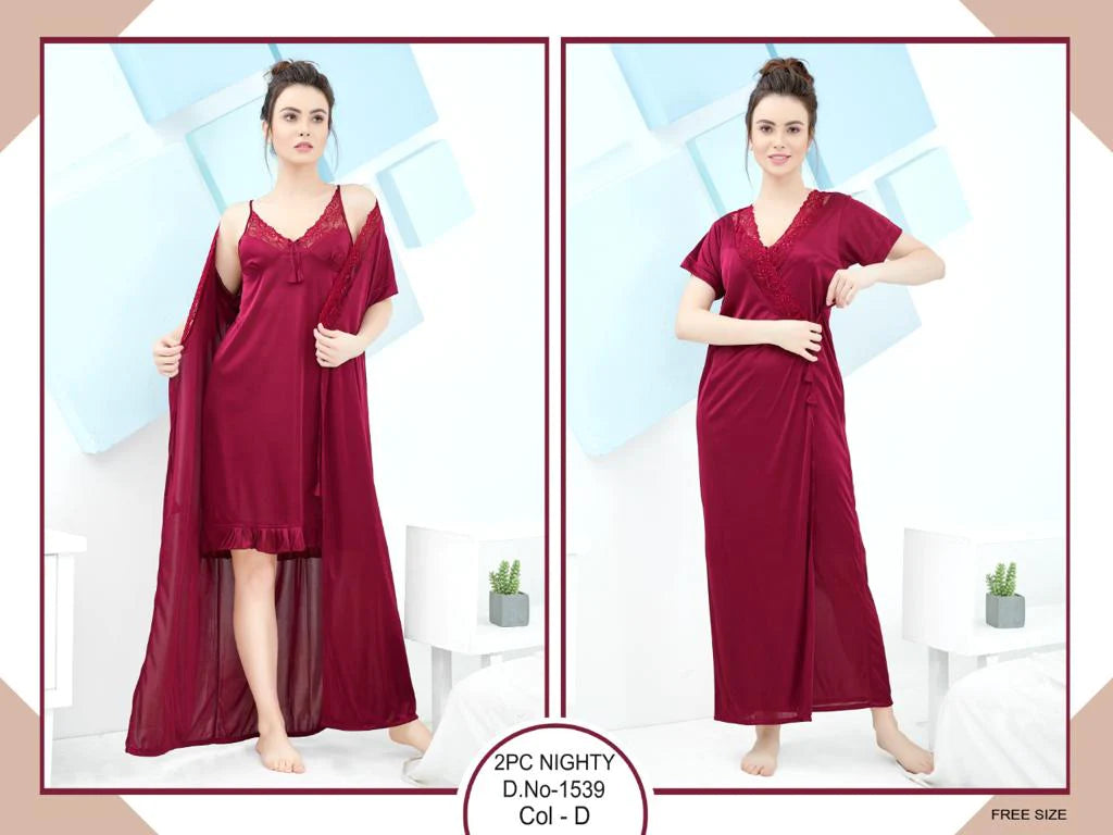 Casual Nights Women's Sleepwear 2 Piece Rayon Nightgown and Robe Set -  Walmart.com